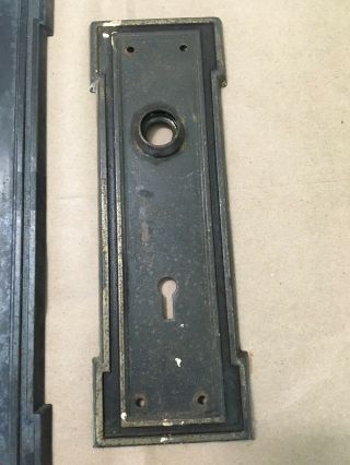 2 Matching Antique Vintage Door Plate One Is Large 10” Door Plate 4