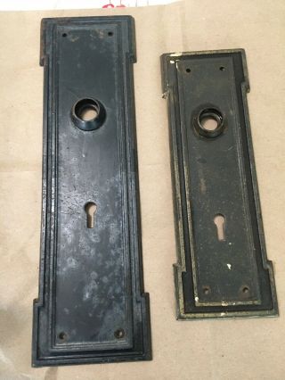 2 Matching Antique Vintage Door Plate One Is Large 10” Door Plate 5