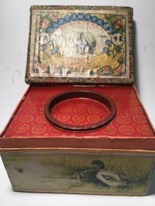 Vintage Tack Kee tea box tin with content 2