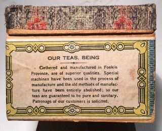 Vintage Tack Kee tea box tin with content 5