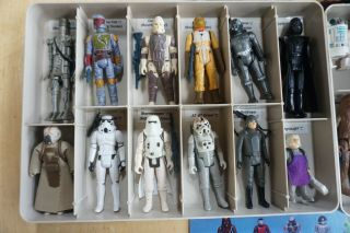 Vintage Star Wars Empire Strikes Back Action Figure Collector ' s Case w/ figures 3