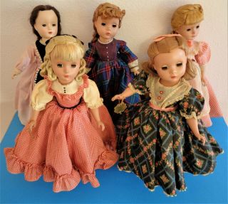 Vintage Set Of Madame Alexander 14 " Little Women Dolls All Orig.
