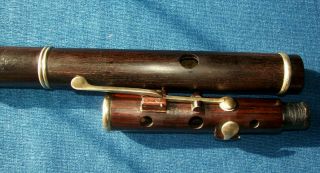 Rare Antique Vintage Old Wooden Irish Flute Wolf & Figg 8 Key Cocus 3