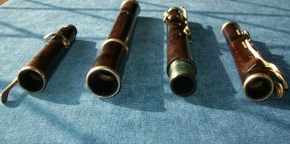 Rare Antique Vintage Old Wooden Irish Flute Wolf & Figg 8 Key Cocus 4