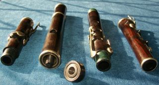 Rare Antique Vintage Old Wooden Irish Flute Wolf & Figg 8 Key Cocus 5