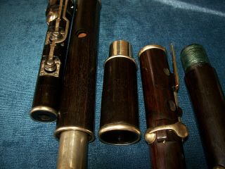 Rare Antique Vintage Old Wooden Irish Flute Wolf & Figg 8 Key Cocus 7