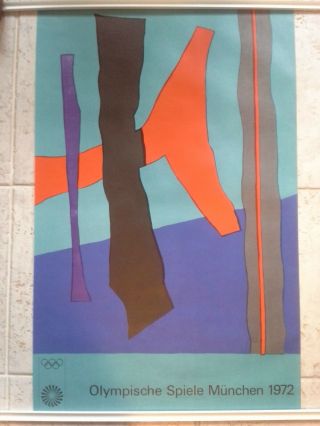 vintage Munich 1972 Olympic Games Poster Fritz Winter 4