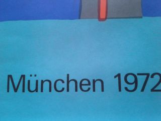 vintage Munich 1972 Olympic Games Poster Fritz Winter 8