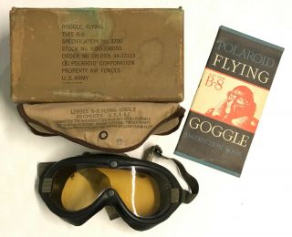 Wwii Usaaf Polaroid Type B - 8 Flying Goggles