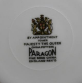 PARAGON TEACUP & SAUCER - BLACK & GOLD/PINK ROSE M309 3