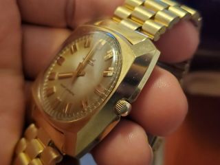 Rare Vintage Westclox Quartzmatic Gold Plated Quartz Men ' s Watch (Old Stock) 4