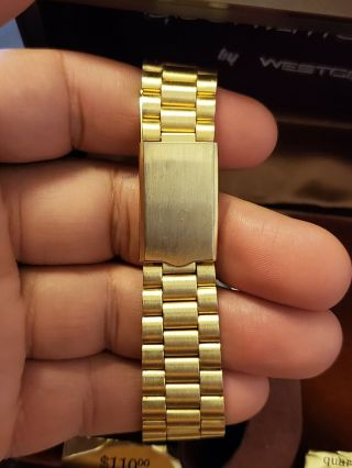 Rare Vintage Westclox Quartzmatic Gold Plated Quartz Men ' s Watch (Old Stock) 6