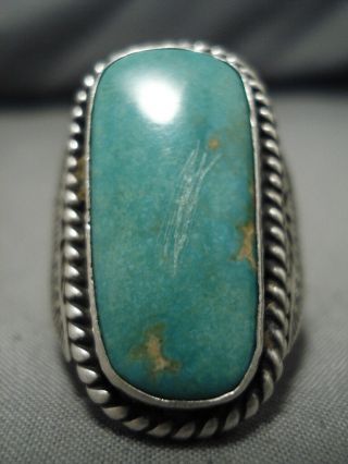 Quality Vintage Navajo Gene Hale Royston Turquoise Sterling Silver Ring