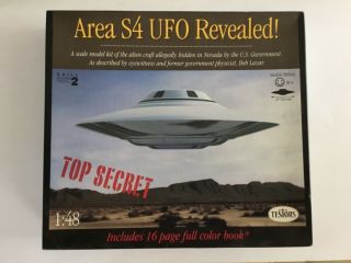 Testors Area S4 Ufo Revealed 1:48 Scale Model Kit,  Color Book Vintage