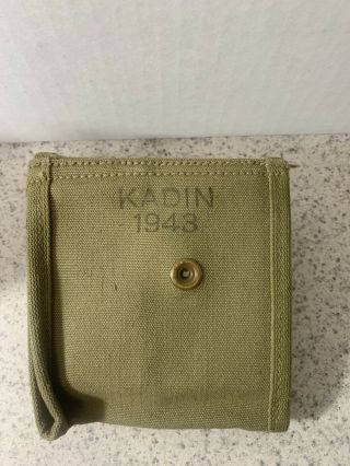 1943 Kadin M1 Carbine Pouch And 2 “ UI “10 Round Magazines - WW2 Military 2