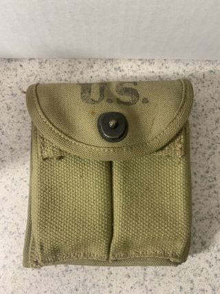 1943 Kadin M1 Carbine Pouch And 2 “ UI “10 Round Magazines - WW2 Military 6