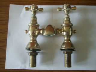 W ADAMS & SONS antique brass taps barn find for refurbishment or parts 2