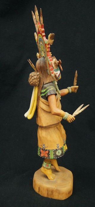 Antique Hopi Kachina Doll Eototo/Chief Signed Native American Hand Painted A8636 4