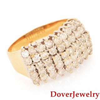 Estate 2.  00ct Diamond 14k Gold Cluster Ring 7.  5 Grams Nr