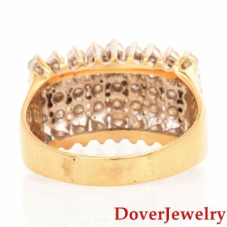 Estate 2.  00ct Diamond 14K Gold Cluster Ring 7.  5 Grams NR 3