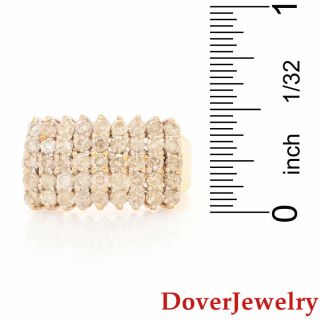 Estate 2.  00ct Diamond 14K Gold Cluster Ring 7.  5 Grams NR 4