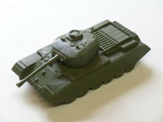 Vintage Marx? Plastic Toy Tank Army Green 6 " Long