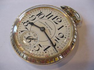 Awesome 16s Waltham 23 Jewel Vanguard Model 1908 Railroad Watch Top Of The Line