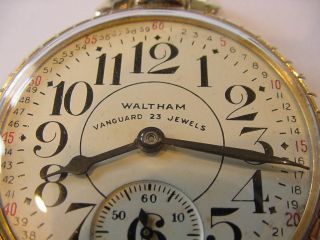 AWESOME 16s WALTHAM 23 JEWEL VANGUARD MODEL 1908 RAILROAD WATCH TOP OF THE LINE 3