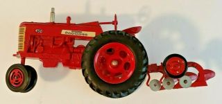 Vintage 450 International Harvester Ih Farmall Tractor/plow Ertl 1/16 Toy 1957
