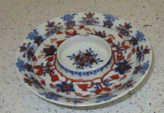 UNUSUAL CHINESE EXPORT PORCELAIN DUTCH DECORATED TREMBLEUSE SAUCER 2