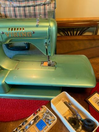 Vintage Husqvarna Viking Type 21 Sewing Machine W/ Foot Pedal FOR REPAIR 5