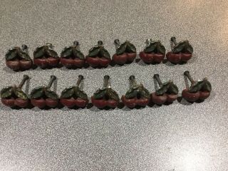 14 Vintage Cast Iron Drawer Pulls Cherries