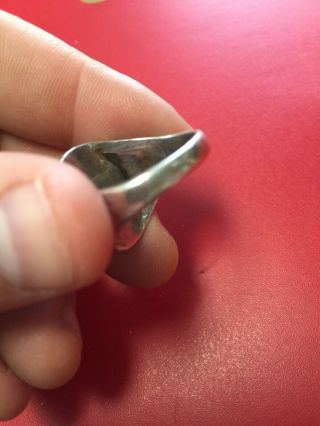Vintage WWII WW2 USAAC US Army Air Corps Sterling Silver Ring Size 10.  5 Military 4