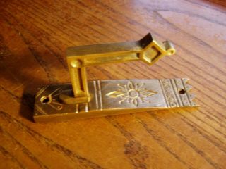 Rare Brass Antique Gothic Hardware Coat Hook