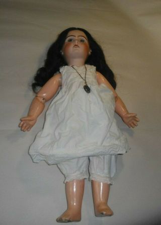 Bebe Jumeau Antique Doll French Bisque 19 1/2 ' with necklace 9