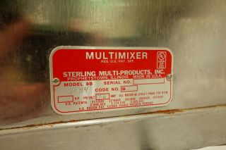 Vintage Sterling Multi - Products 5 Spindle MultiMixer Model 9B Milkshake Maker 4