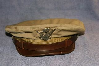 Vintage U.  S.  Army Officers Khaki Crusher? Hat Size 7 1/8 "