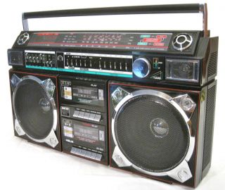 Helix HX - 4636 Jumbo Vintage Stereo Boombox Portable Dual Cassette AM - FM - SW. 3