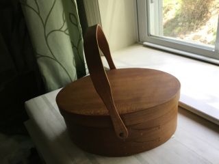 Orleans Carpenters Shaker Style Wood Box Basket with handle and lid 4