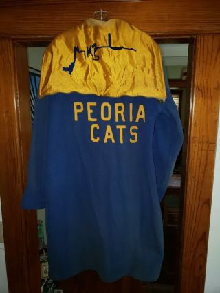1950s Vintage Peoria Cats Caterpillar Aau Basketball Hoody Warm Up - Allen Kelley