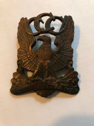 Rare 1940 Fdr Deal Ccc Civilian Conservation Corps Officer Hat Badge