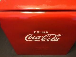 Vintage 1950s Coca Cola Coke Cooler Metal Ice Chest Cooler 6
