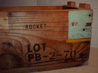 DUPONT Explosives WOOD CRATE Dynamite I.  C.  C.  14 or Rocket M427 4 - Warhead Box 7