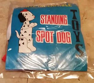 Standing Spot Dog Fireman Toy Vinyl Inflatable Dan Brechner Vintage NOS 12 pc 3
