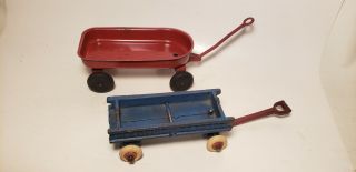 2 Antique Toy Wagons - Cast Iron - Metal - 1930s? Champion Express - Other - 5 In