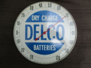 Old Vintage 1950s Delco Dry Charge Car Battery Thermometer Service Gas Station