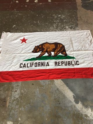 Vintage California Republic Bear Flag Cotton 5’x7’ Valley Forge