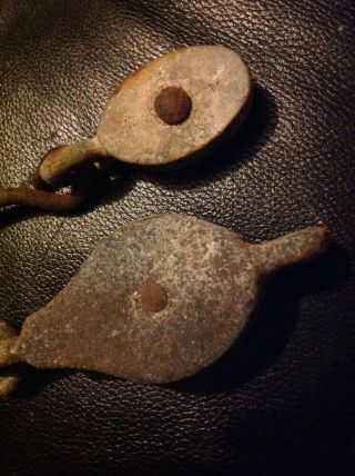 2 Vintage Pulleys Collectable Hardware With Hook 3