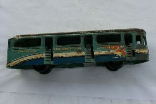 Vintage Cast Iron Toy Greyhound Lines Bus 1939 York World 