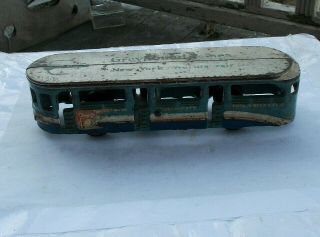 Vintage Cast Iron Toy Greyhound Lines Bus 1939 York World ' s Fair Arcade Co. 3